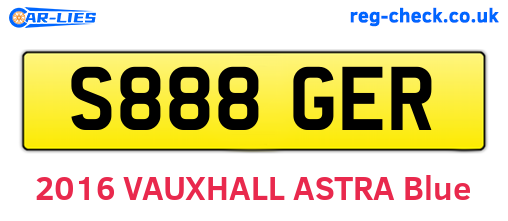 S888GER are the vehicle registration plates.