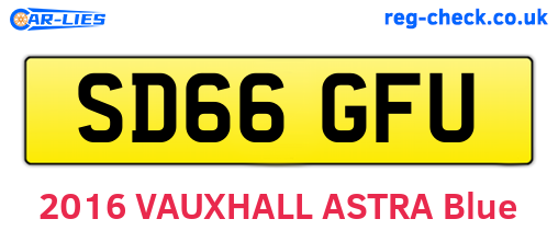 SD66GFU are the vehicle registration plates.