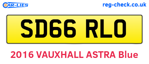SD66RLO are the vehicle registration plates.