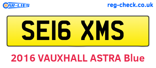 SE16XMS are the vehicle registration plates.