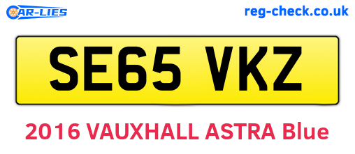 SE65VKZ are the vehicle registration plates.