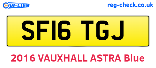 SF16TGJ are the vehicle registration plates.