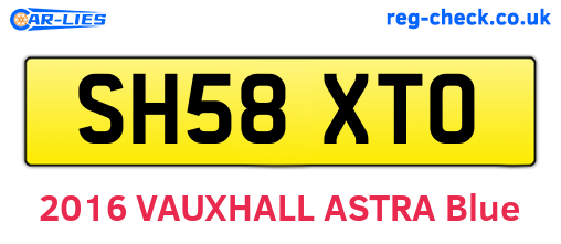 SH58XTO are the vehicle registration plates.