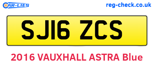 SJ16ZCS are the vehicle registration plates.