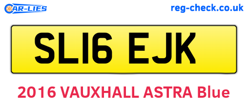 SL16EJK are the vehicle registration plates.