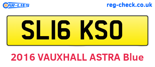 SL16KSO are the vehicle registration plates.