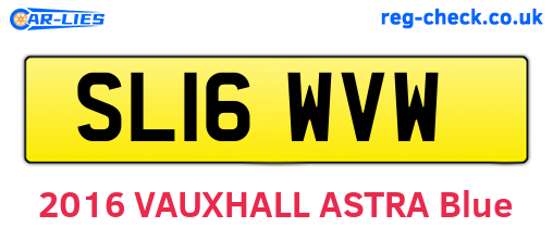 SL16WVW are the vehicle registration plates.