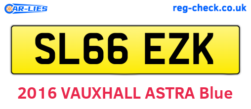 SL66EZK are the vehicle registration plates.