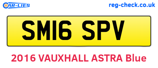 SM16SPV are the vehicle registration plates.
