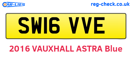 SW16VVE are the vehicle registration plates.