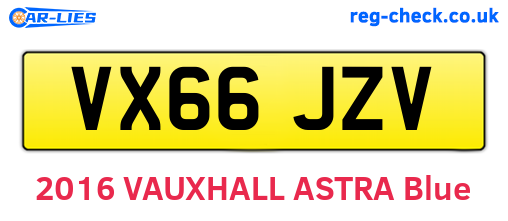 VX66JZV are the vehicle registration plates.