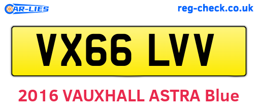 VX66LVV are the vehicle registration plates.