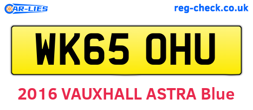WK65OHU are the vehicle registration plates.