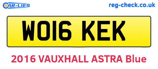 WO16KEK are the vehicle registration plates.