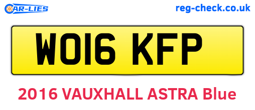 WO16KFP are the vehicle registration plates.