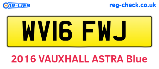 WV16FWJ are the vehicle registration plates.