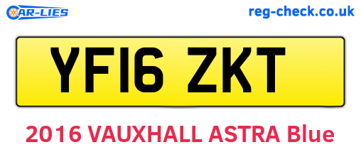 YF16ZKT are the vehicle registration plates.