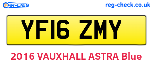 YF16ZMY are the vehicle registration plates.