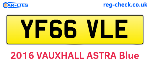 YF66VLE are the vehicle registration plates.