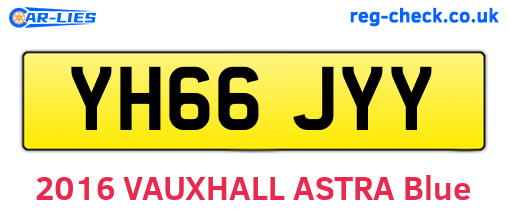 YH66JYY are the vehicle registration plates.