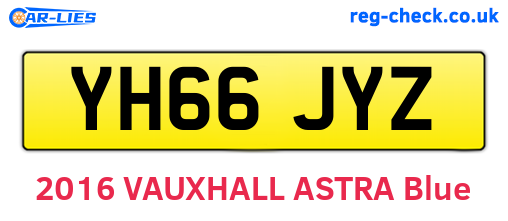 YH66JYZ are the vehicle registration plates.