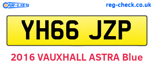 YH66JZP are the vehicle registration plates.
