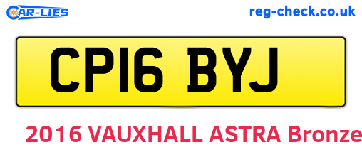 CP16BYJ are the vehicle registration plates.