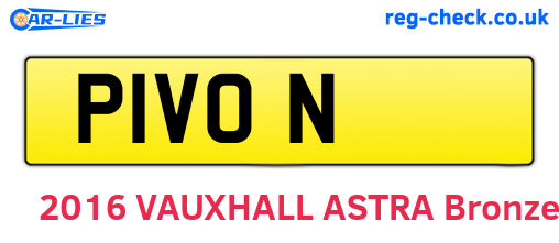 P1VON are the vehicle registration plates.