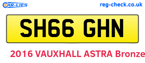 SH66GHN are the vehicle registration plates.
