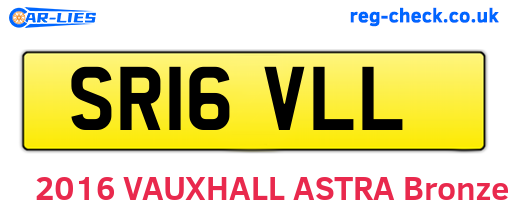 SR16VLL are the vehicle registration plates.