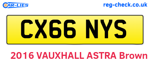 CX66NYS are the vehicle registration plates.