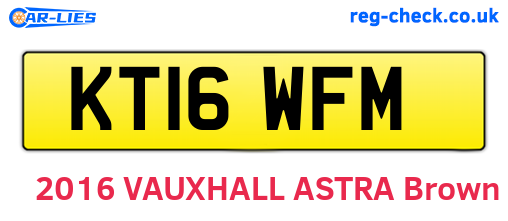 KT16WFM are the vehicle registration plates.