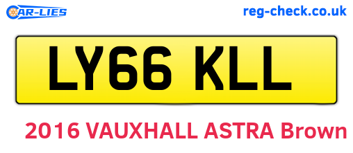 LY66KLL are the vehicle registration plates.