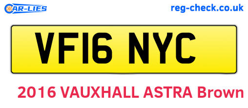 VF16NYC are the vehicle registration plates.