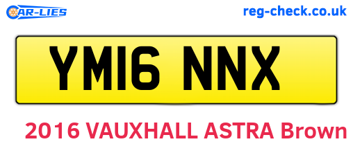 YM16NNX are the vehicle registration plates.