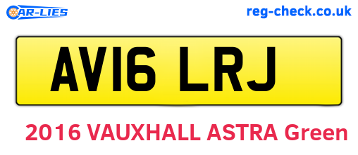 AV16LRJ are the vehicle registration plates.