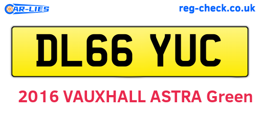 DL66YUC are the vehicle registration plates.