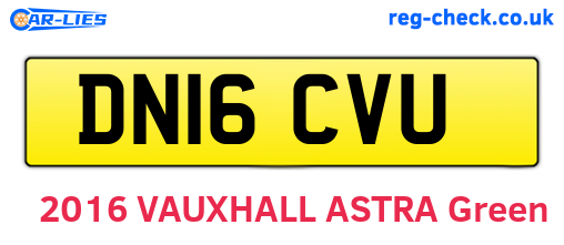 DN16CVU are the vehicle registration plates.