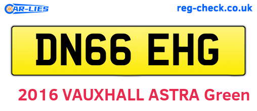 DN66EHG are the vehicle registration plates.