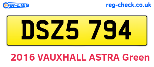 DSZ5794 are the vehicle registration plates.