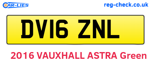 DV16ZNL are the vehicle registration plates.