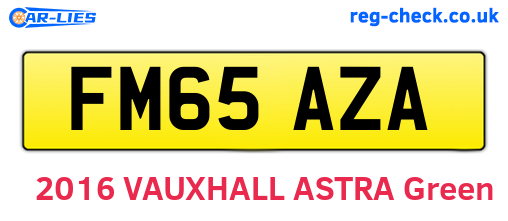FM65AZA are the vehicle registration plates.