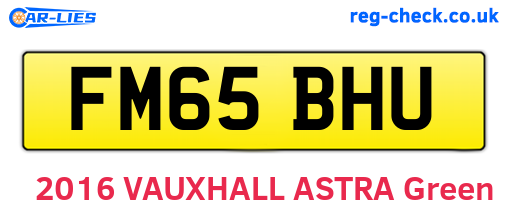 FM65BHU are the vehicle registration plates.