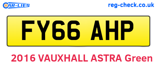 FY66AHP are the vehicle registration plates.