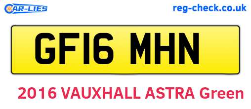 GF16MHN are the vehicle registration plates.