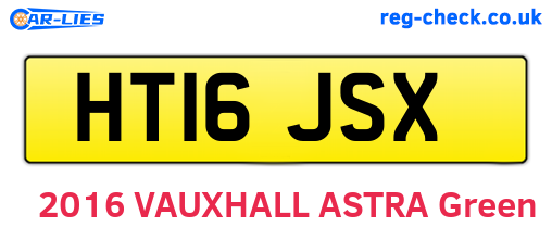 HT16JSX are the vehicle registration plates.