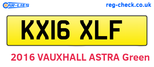 KX16XLF are the vehicle registration plates.
