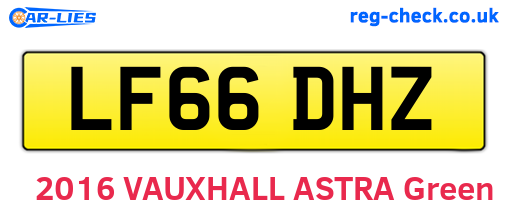 LF66DHZ are the vehicle registration plates.