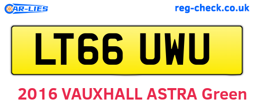 LT66UWU are the vehicle registration plates.