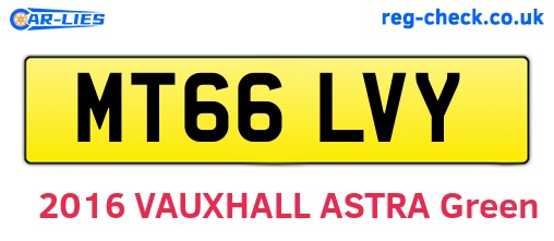 MT66LVY are the vehicle registration plates.